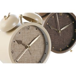 bordsklocka Home ESPRIT Brun Beige (2 antal)