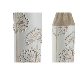Set med 2 Vasar Home ESPRIT Beige Ljusbrun Metall 13,5 x 13,5 x