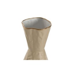 Set med 2 Vasar Home ESPRIT Beige Ljusbrun Metall 13,5 x 13,5 x