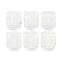Glasset Home ESPRIT Transparent Glas Med relief 360 ml (6 antal)