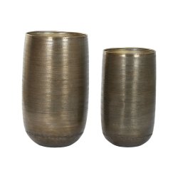 Kruka Home ESPRIT Gyllene Silvrig Aluminium Modern 35 x 35 x 63