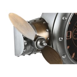 Vggklocka Home ESPRIT Gyllene Silvrig Metall Flygplan Vintage 5