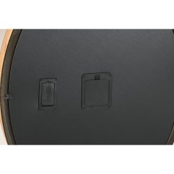 Vggklocka Home ESPRIT Silvrig Naturell Metall Glas furutr 50 x