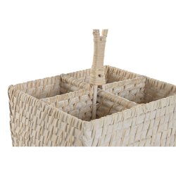 Bestickkorg Home ESPRIT Vit Naturell Bambu 19 x 19 x 27 cm
