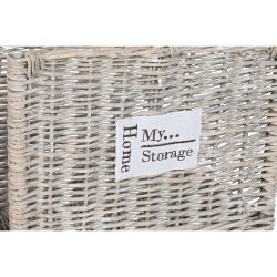 Vedstll Home ESPRIT Naturell vide 47 x 35 x 54 cm