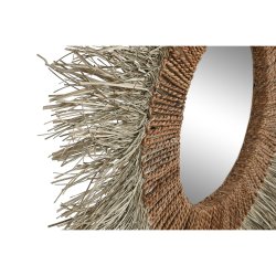 Vggspegel Home ESPRIT Brun Naturell Tropiskt 130 x 17 x 130 cm