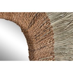 Vggspegel Home ESPRIT Brun Naturell Tropiskt 130 x 17 x 130 cm