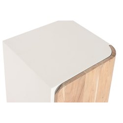 Nattduksbord Home ESPRIT Vit Naturell 40 x 35 x 50 cm