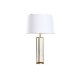Bordslampa Home ESPRIT Vit Beige Gyllene 50 W 220 V