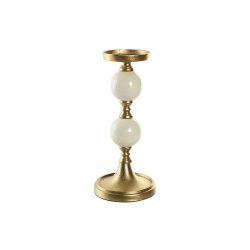 Kandelaber Home ESPRIT Vit Gyllene Aluminium Modern 15 x 15 x 33