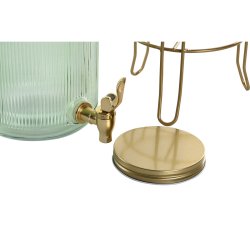 Vattendispenser Home ESPRIT Grn Gyllene Metall Glas 4 L 16 x 16