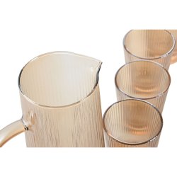 Set med kanna och glas Home ESPRIT Ambra Borosilikatglas 1,25 L
