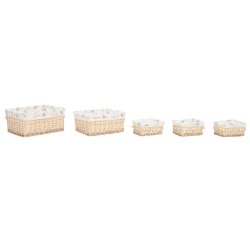 Tvttkorg Home ESPRIT Naturell vide Shabby Chic 48 x 38 x 22 cm