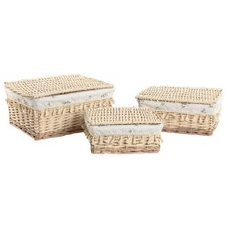 Tvttkorg Home ESPRIT Naturell vide Shabby Chic 42 x 33 x 20 cm