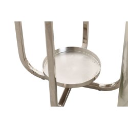 Ljusstakar Home ESPRIT Silvrig Glas Stl 21 x 21 x 62 cm