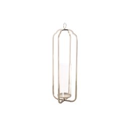 Ljusstakar Home ESPRIT Silvrig Glas Stl 21 x 21 x 62 cm