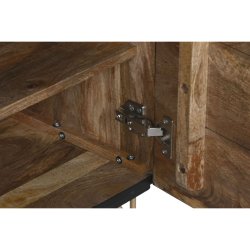 Nattduksbord Home ESPRIT Svart Gyllene 50 x 40 x 50 cm