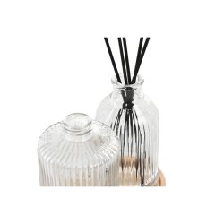Badkit Home ESPRIT Svart Transparent Bambu Glas Modern 3 Delar