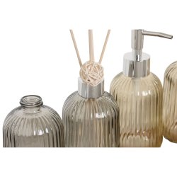 Badkit Home ESPRIT Gr Orange Ambra Bambu Glas 3 Delar