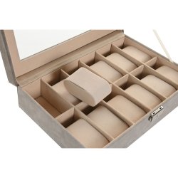 Smyckeskrin Home ESPRIT Gr Mrkgr Polyuretan Tr MDF 29,5 x 20