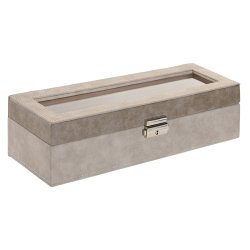 Smyckeskrin Home ESPRIT Gr Mrkgr Polyuretan Tr MDF 30 x 10 x