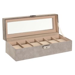 Smyckeskrin Home ESPRIT Gr Mrkgr Polyuretan Tr MDF 30 x 10 x