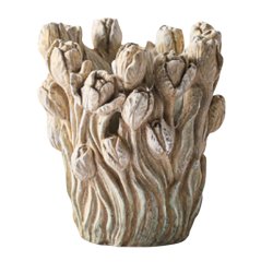 Vas Home ESPRIT Gr Cement Tulpan 21 x 21 x 23 cm