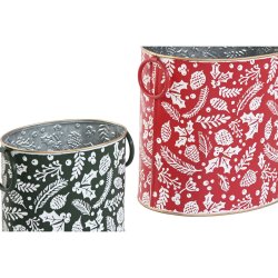 Juldekorationer Home ESPRIT Rd Grn Jul 28,5 x 19,5 x 24 cm (3