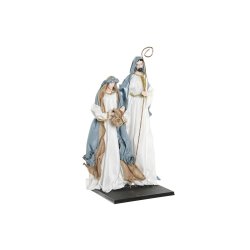 Julkrubba-set Home ESPRIT Bl Vit 27 x 24 x 50 cm