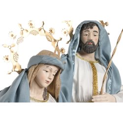Julkrubba-set Home ESPRIT Bl Vit 48 x 28 x 90 cm