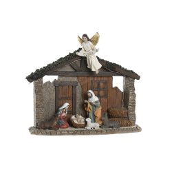 Julkrubba-set Home ESPRIT Multicolour Harts