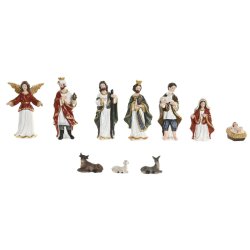 Julkrubba-set Home ESPRIT Multicolour Harts (8 Delar)