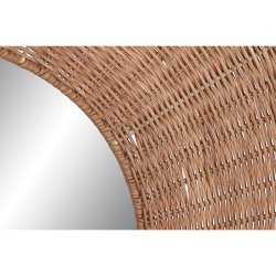 Vggspegel Home ESPRIT Brun Naturell Tropiskt 98 x 1 x 98 cm