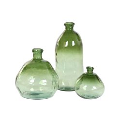 Vas Home ESPRIT Grn tervunnet glas 45 x 45 x 47,5 cm