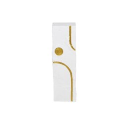 Piedestal Home ESPRIT Vit Gyllene Modern 25 x 25 x 80 cm