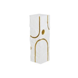 Piedestal Home ESPRIT Vit Gyllene Modern 25 x 25 x 80 cm