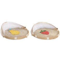 Plattbekldnad Home ESPRIT Naturliga fibrer 40 x 40 x 24 cm