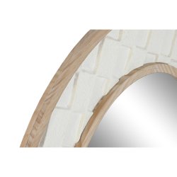 Vggspegel Home ESPRIT Vit Naturell Scandi