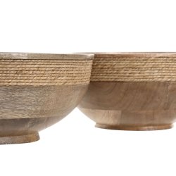 Bordsdekoration Home ESPRIT Brun Snre Mangotr 25 x 25 x 10 cm