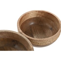 Bordsdekoration Home ESPRIT Brun Snre Mangotr 25 x 25 x 10 cm