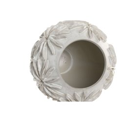 Vas Home ESPRIT Vit Keramik Traditionell stil Lv av en vxt 22