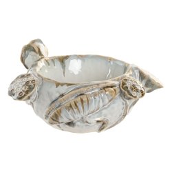 Bordsdekoration Home ESPRIT Bl Vit Keramik 28 x 25 x 13 cm