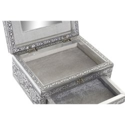 Smyckeskrin Home ESPRIT Silvrig Naturell Tr Aluminium 17,5 x 12