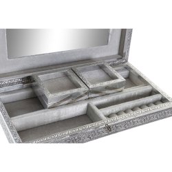 Smyckeskrin Home ESPRIT Silvrig Naturell Tr Aluminium 38 x 20 x