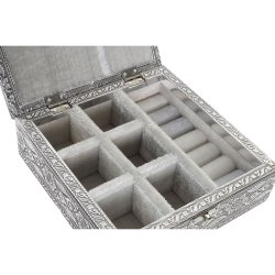 Smyckeskrin Home ESPRIT Silvrig Naturell Tr Aluminium 18 x 18 x