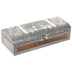 Smyckeskrin Home ESPRIT Silvrig Naturell Tr Aluminium 22,5 x 10