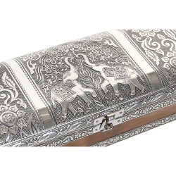 Smyckeskrin Home ESPRIT Silvrig Naturell Tr Aluminium 22,5 x 10