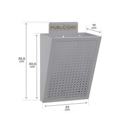 Brevlda Arregui Silvrig Stl 22 x 19 x 35,5 cm