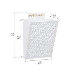 Brevlda Arregui Vit Stl 22 x 19 x 35,5 cm 3 Delar