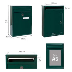 Brevlda Arregui Grn Stl 22 X 8 X 32 cm